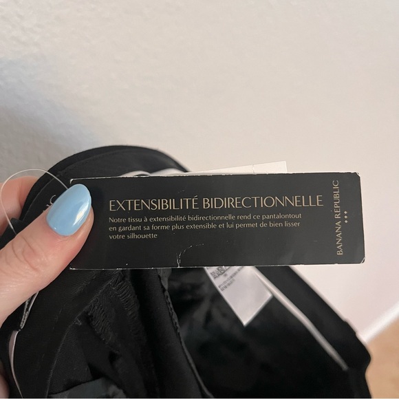 NEW Banana Republic Black Dress Pants Sloan mid rise slim ankle size 8 - Picture 7 of 12